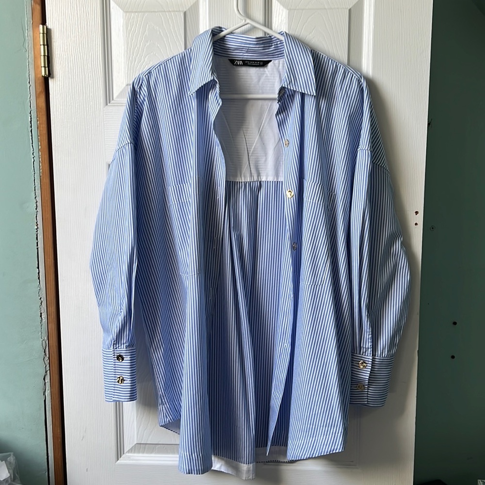 Zara Striped Button Up